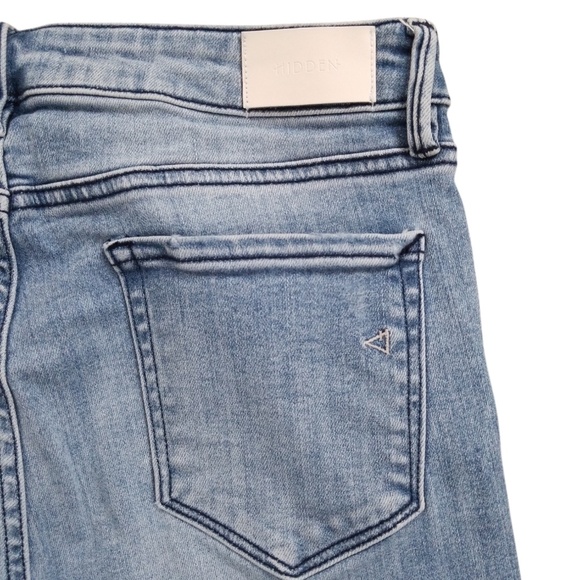 HIDDEN Women's High Rise Distressed Raw Hem Ankle Crop Jeans Size 31 - Picture 9 of 14